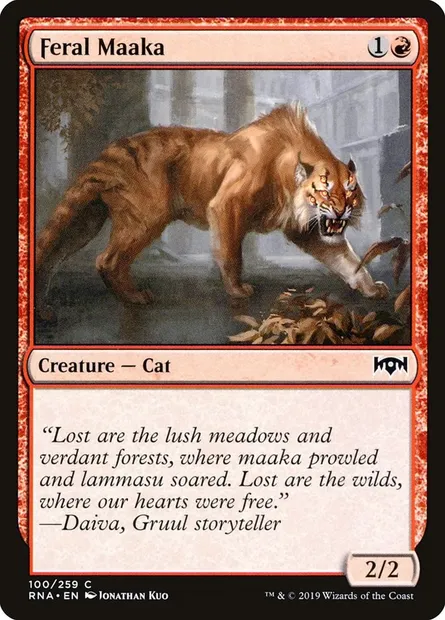 Feral Maaka, Magic card RNA 100 — Ravnica Allegiance set