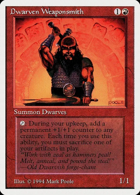 Dwarven Weaponsmith, Magic card SUM 145 — Summer Magic / Edgar set