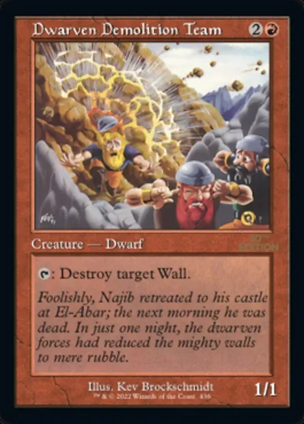 Dwarven Demolition Team, Magic card 30A 436 — 30th Anniversary Edition set