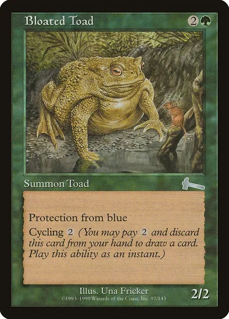 Crapaud boursouflé, carte Magic ULG 97 — extension Héritage d'Urza