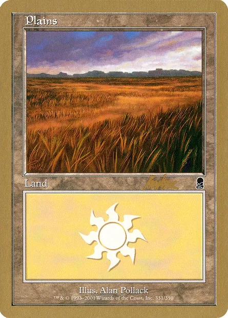 Plains, Magic card WC02 bk331a — World Championship Decks 2002 set