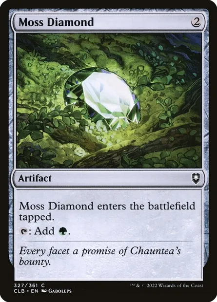 Moss Diamond, Magic card CLB 327 — Commander Legends: Battle for Baldur's Gate set