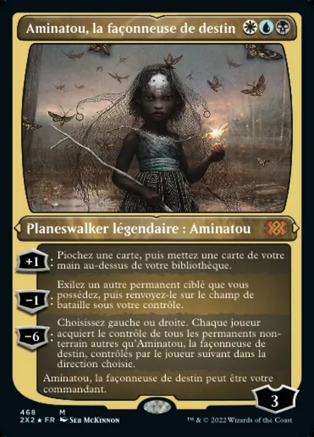 Aminatou, la façonneuse de destin, carte Magic 2X2 468 — extension Double Masters 2022