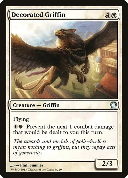 Decorated Griffin, Magic card THS 7 — Theros set