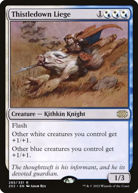 Thistledown Liege, Magic card 2X2 285 — Double Masters 2022 set