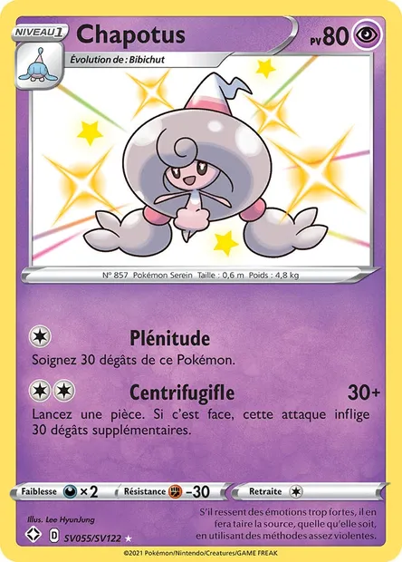 Chapotus, carte Pokémon SHF SV055 — extension Destinées Radieuses