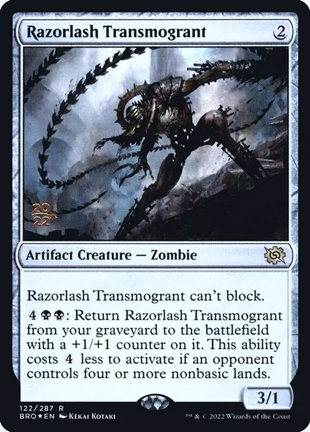 Razorlash Transmogrant, Magic card PBRO 122s — The Brothers' War Promos set