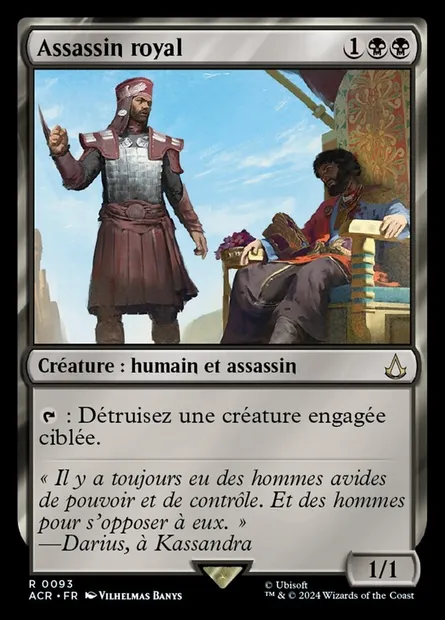 Assassin royal, carte Magic ACR 93 — extension Assassin's Creed