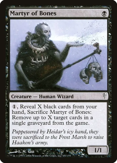 Martyr aux ossements, carte Magic CSP 65 — extension Souffle glaciaire