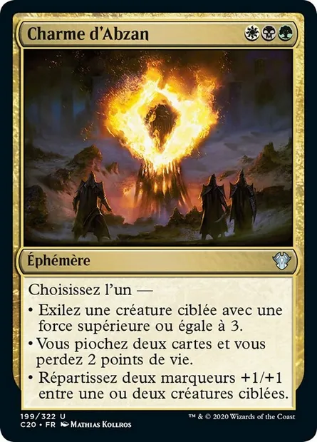 Charme d'Abzan, carte Magic C20 199 — extension Commander 2020