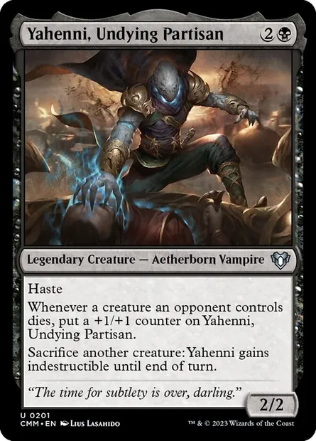 Yahenni, Undying Partisan, Magic card CMM 201 — Commander Masters set