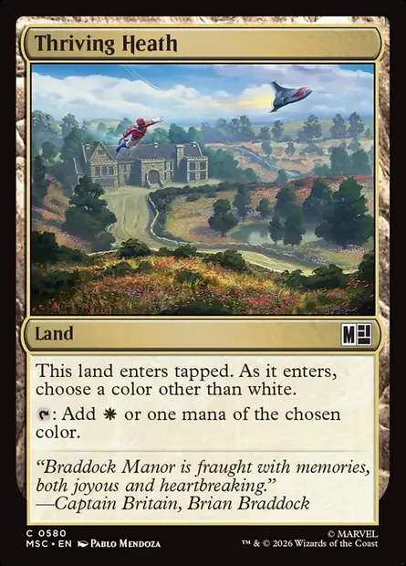Thriving Heath, Magic card MSC 580 — Marvel Super Heroes Commander set