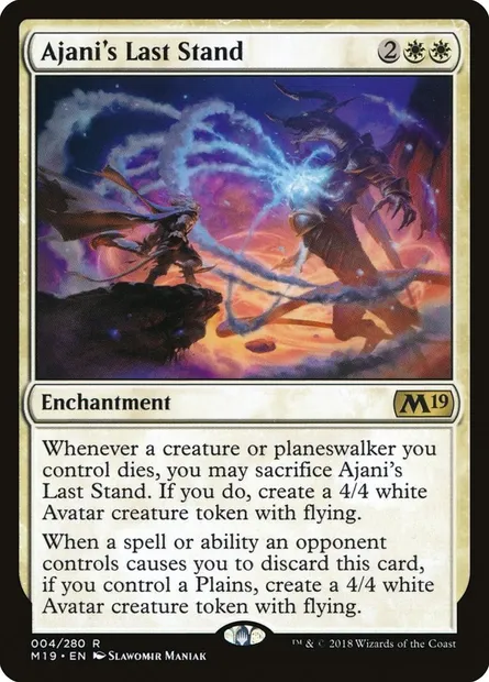 Ajani's Last Stand, Magic card M19 4 — Core Set 2019 set