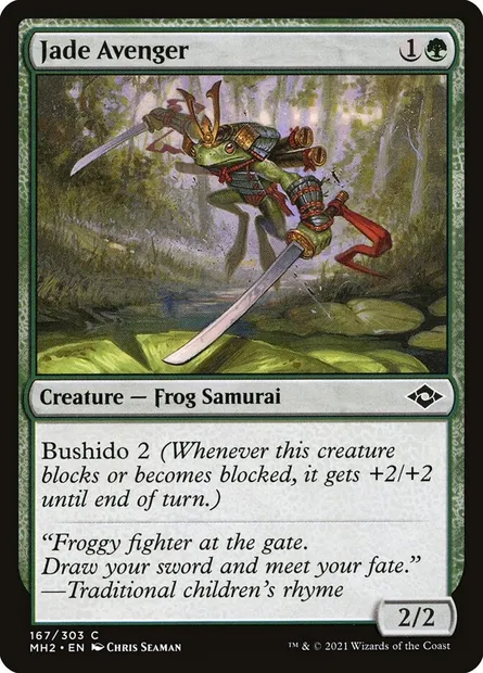 Jade Avenger, Magic card MH2 167 — Modern Horizons 2 set