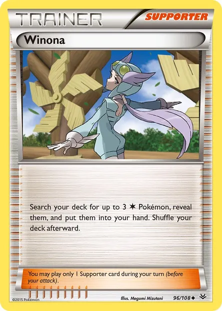 Winona, Pokémon card ROS 96 — Roaring Skies set
