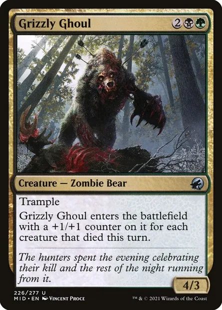 Grizzly Ghoul, Magic card MID 226 — Innistrad: Midnight Hunt set