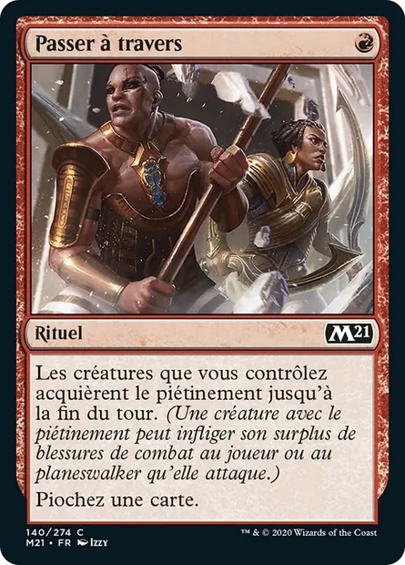 Passer à travers, carte Magic M21 140 — extension Core Set 2021