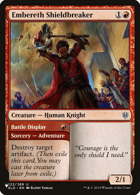 Embereth Shieldbreaker // Battle Display, Magic card PLST ELD-122 — The List set