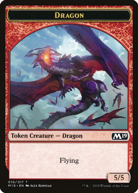 Dragon, Magic card TM19 10 — Core Set 2019 Tokens set