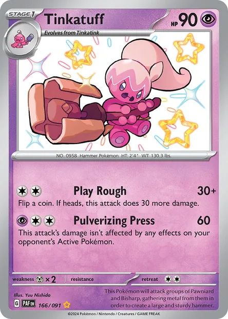 Tinkatuff, Pokémon card PAF 166 — Paldean Fates set