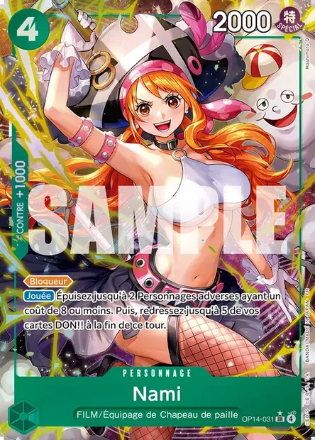 Nami, carte One Piece OP14-031 — extension LES SEPT DE LA MER D'AZUR