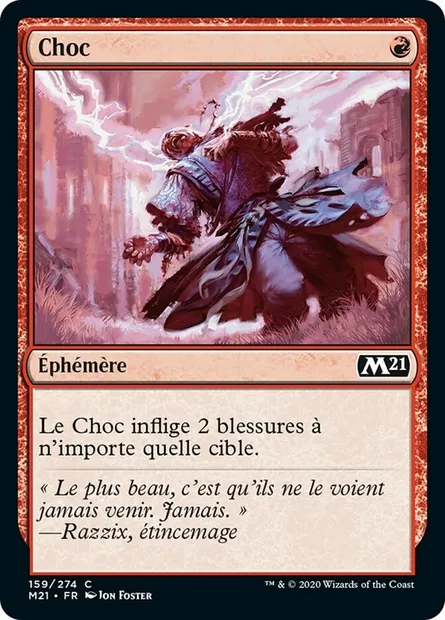 Choc, carte Magic M21 159 — extension Core Set 2021