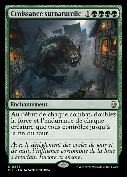 Croissance surnaturelle, carte Magic BLC 245 — extension Bloomburrow Commander
