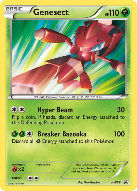 Genesect, Pokémon card BW 99 — BW Black Star Promos set