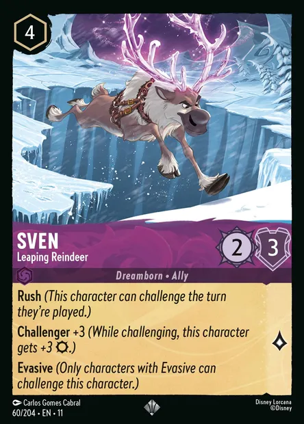 Sven - Leaping Reindeer, Disney Lorcana card CH11-060 — Winterspell set