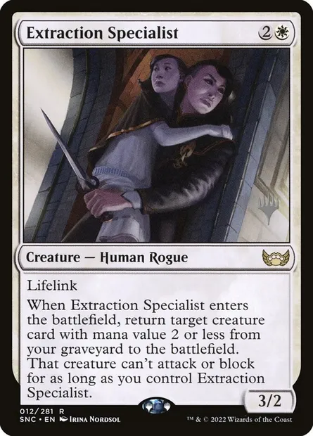 Spécialiste en extraction, carte Magic PSNC 12p — extension Streets of New Capenna Promos