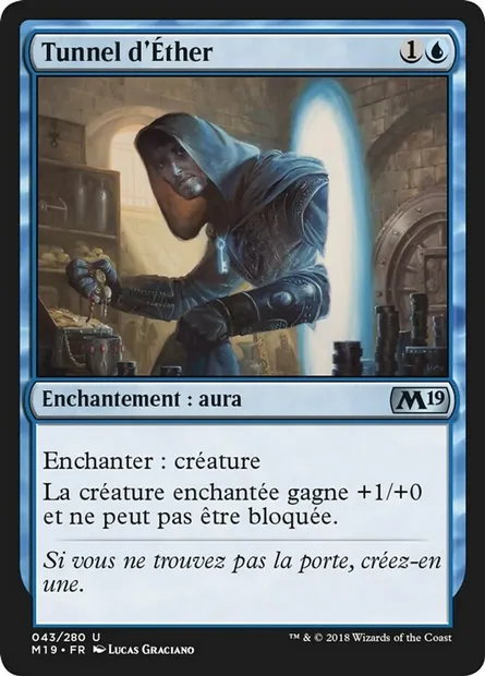 Tunnel d'Éther, carte Magic M19 43 — extension Core Set 2019