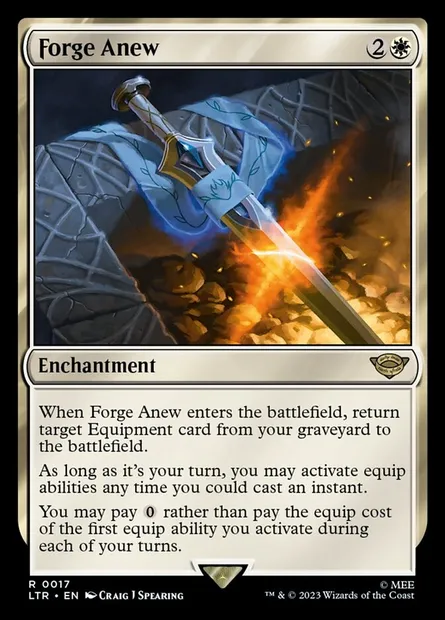 Forge Anew, Magic card LTR 17 — The Lord of the Rings: Tales of Middle-earth set
