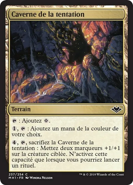 Caverne de la tentation, carte Magic MH1 237 — extension Horizons du Modern