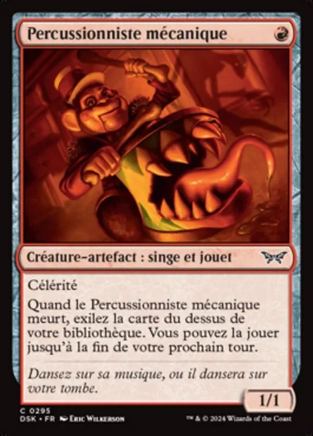 Percussionniste mécanique, carte Magic DSK 295 — extension Duskmourn: House of Horror