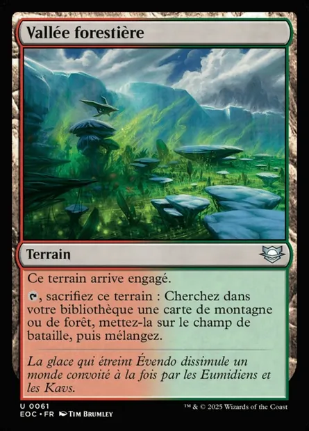 Vallée forestière, carte Magic EOC 61 — extension Edge of Eternities Commander