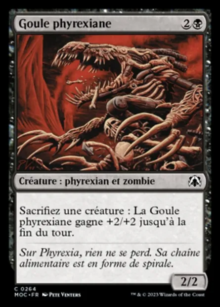 Goule phyrexiane, carte Magic MOC 264 — extension March of the Machine Commander