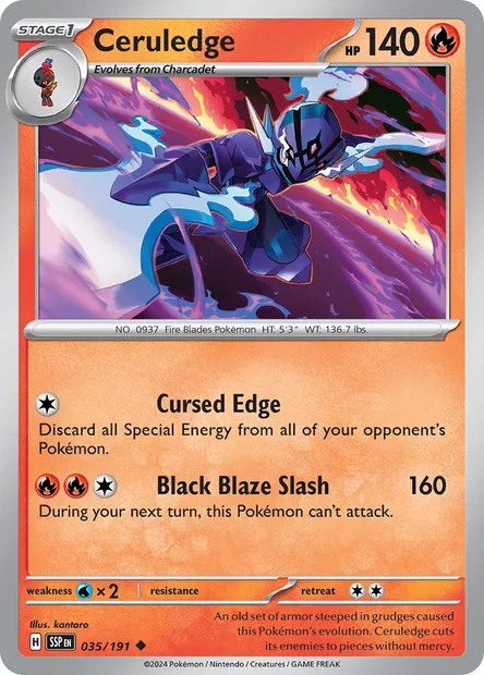 Ceruledge, Pokémon card SSP 035 — Surging Sparks set