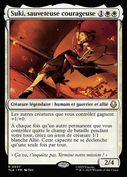 Suki, sauveteuse courageuse, carte Magic TLA 37 — extension Avatar: The Last Airbender