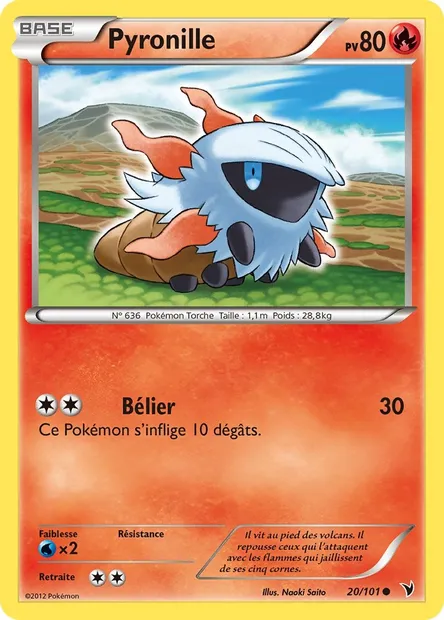 Pyronille, carte Pokémon NVI 20 — extension Nobles Victoires