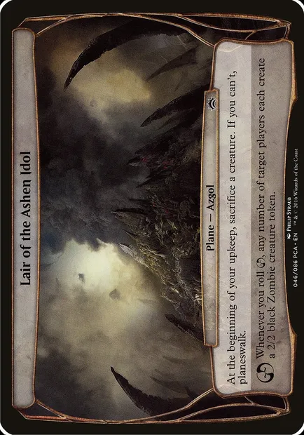 Repaire de l'Idole cendreuse, carte Magic OPCA 46 — extension Planechase Anthology Planes