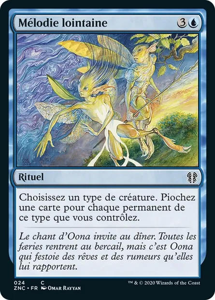 Mélodie lointaine, carte Magic ZNC 24 — extension Zendikar Rising Commander