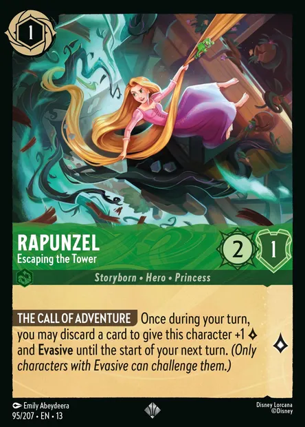 Rapunzel - Escaping the Tower, Disney Lorcana card CH13-095 — Attack of the Vine! set