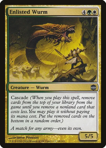 Enlisted Wurm, Magic card ARB 68 — Alara Reborn set