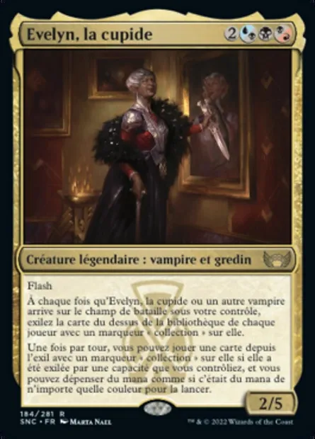 Evelyn, la cupide, carte Magic SNC 184 — extension Les rues de la Nouvelle-Capenna