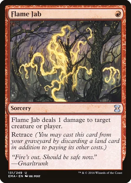 Flame Jab, Magic card EMA 131 — Eternal Masters set