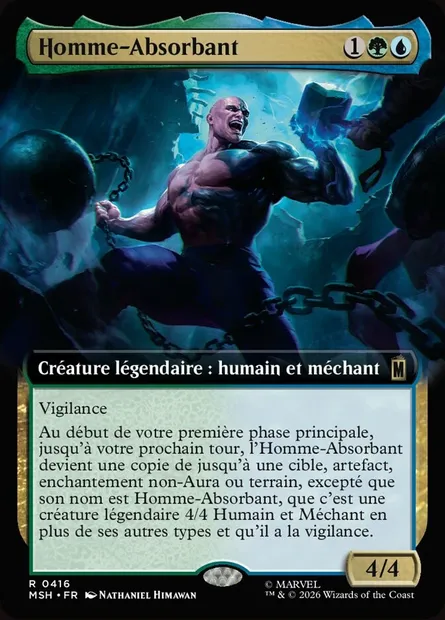 Homme-Absorbant, carte Magic MSH 416 — extension Marvel Super Heroes