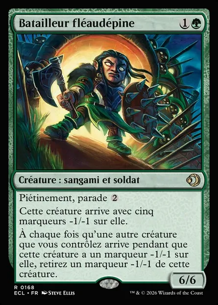 Batailleur fléaudépine, carte Magic ECL 168 — extension Lorwyn Eclipsed