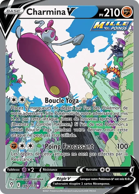 Charmina V, carte Pokémon EVS 186 — extension Évolution Céleste
