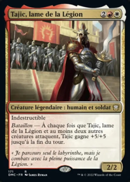 Tajic, lame de la Légion, carte Magic DMC 171 — extension Dominaria United Commander