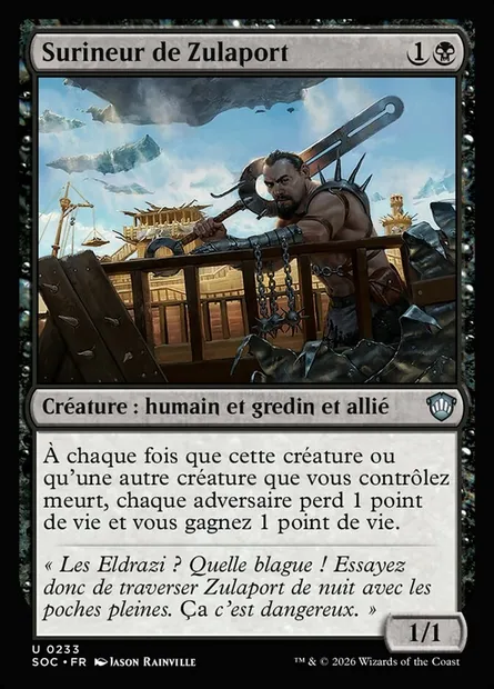 Surineur de Zulaport, carte Magic SOC 233 — extension Secrets of Strixhaven Commander